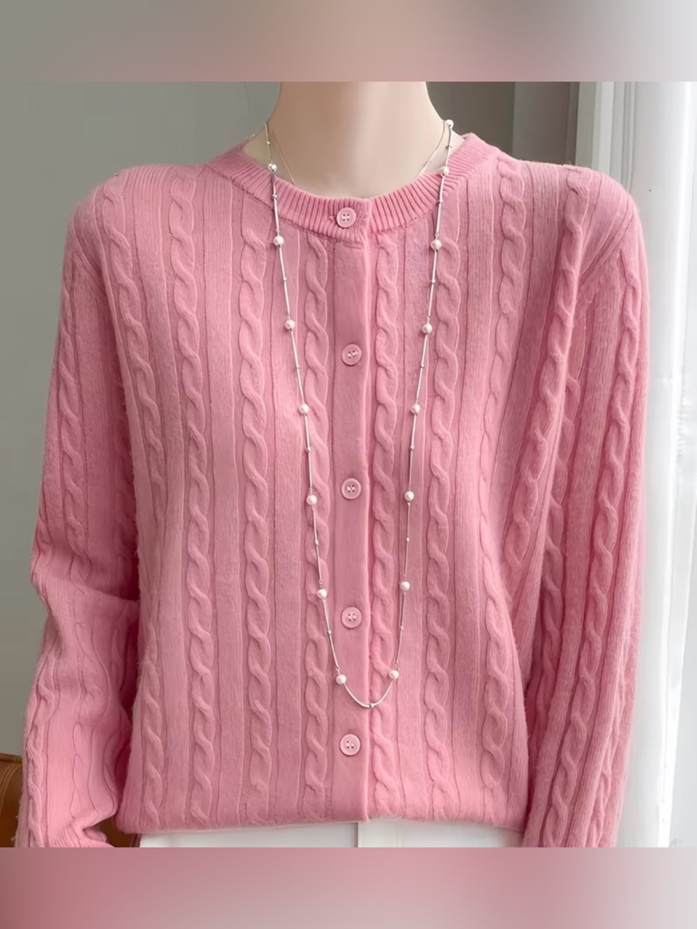 New 100% Cashmere Cardigan Large